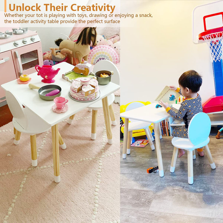 Kids rectangle clearance table and chairs